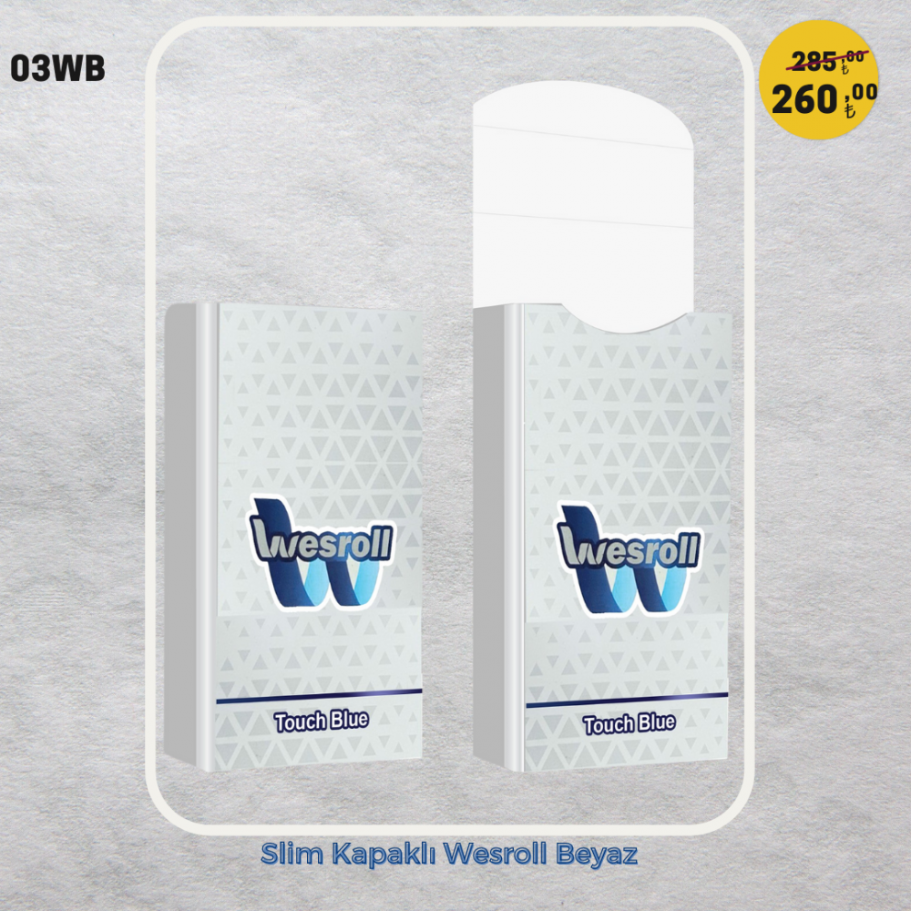 Slim Kapaklı Wesroll Beyaz 